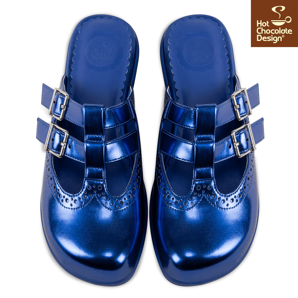 Hot Chocolate Design Chrome Crush Blue Clogs - Image 2