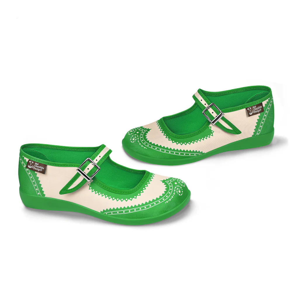 Clearance Hot Chocolate Design Classic Brogue - Green - LAST SIZES US5 & 6 - Image 2