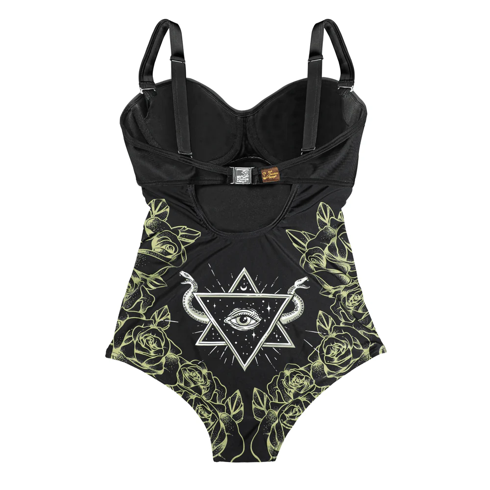 Clearance Hot Chocolate Design - Esoteric 50s Tank Style Swimsuit - Image 2