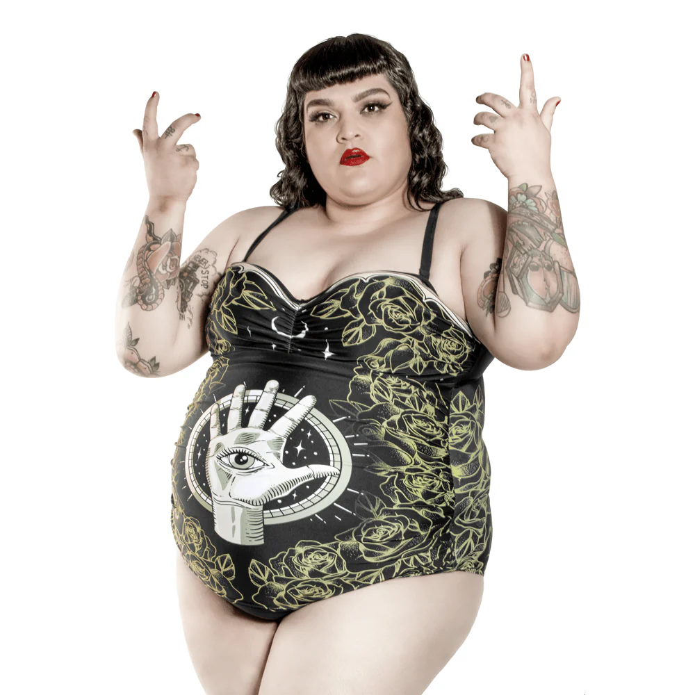 Clearance Hot Chocolate Design - Esoteric 50s Tank Style Swimsuit - Image 3