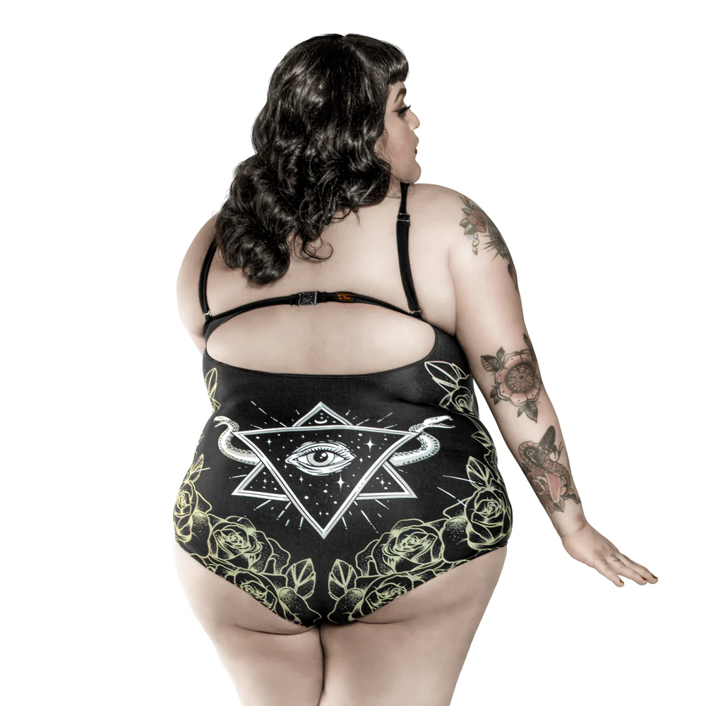 Clearance Hot Chocolate Design - Esoteric 50s Tank Style Swimsuit - Image 4