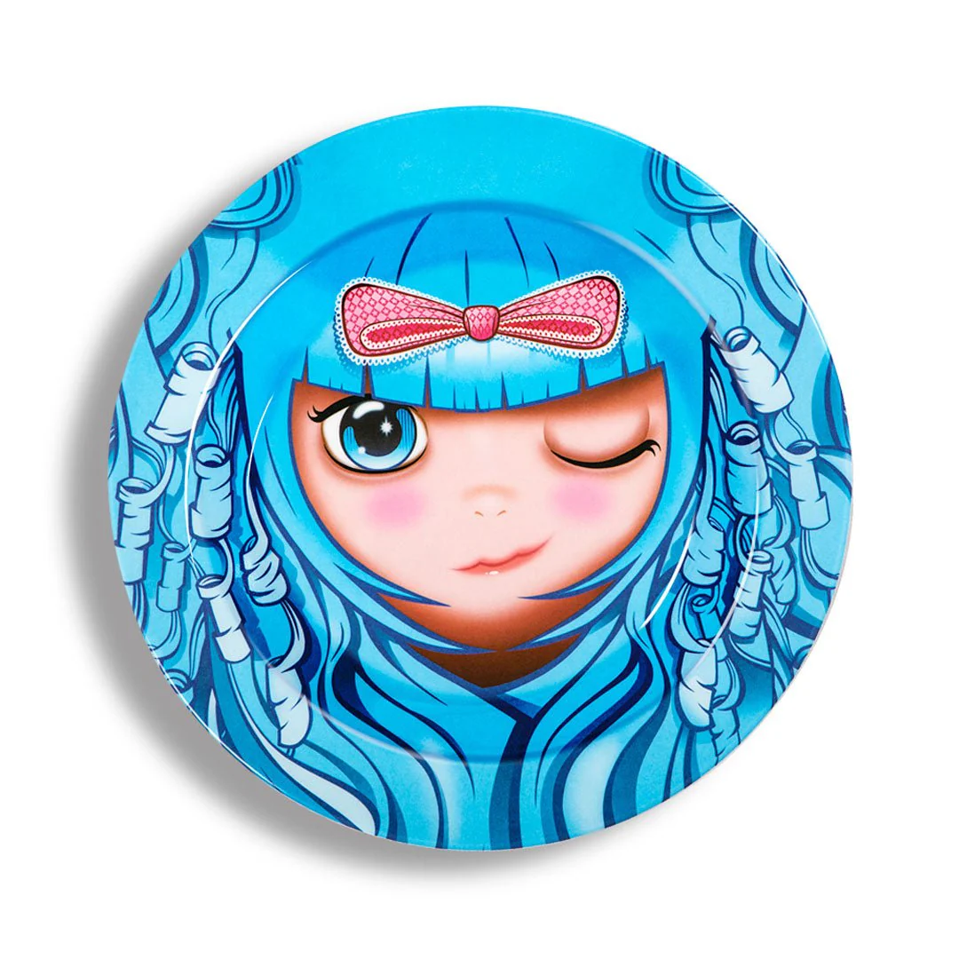 Hot Chocolate Design Melamine Plate SINGLE - Twin Lolita Blue