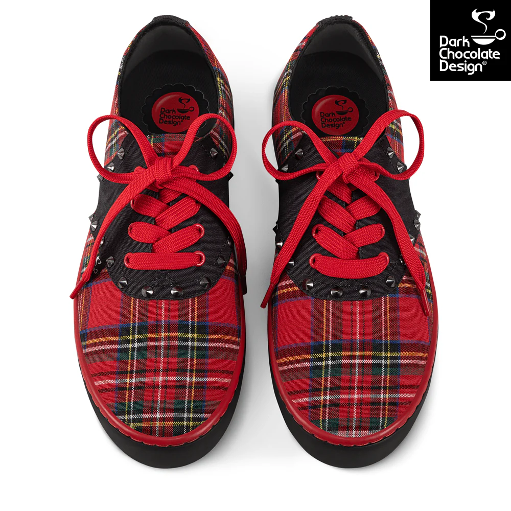 Hot Chocolate Design - Rebel Tartan Sneakers - Image 2