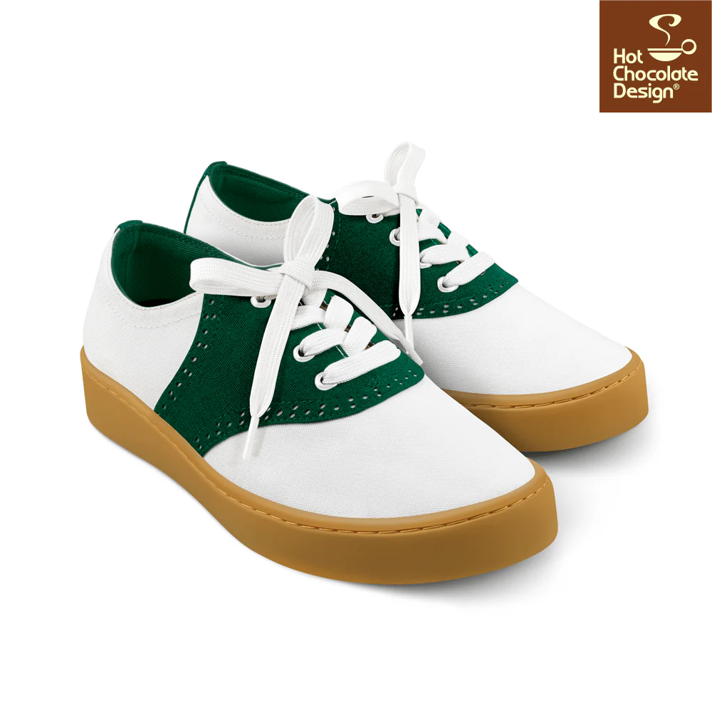 Hot Chocolate Design - Saddle Sneakers Green