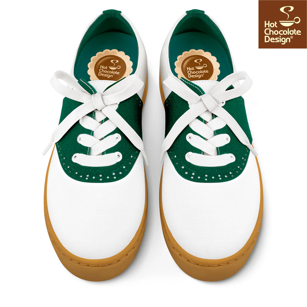 Hot Chocolate Design - Saddle Sneakers Green - Image 3