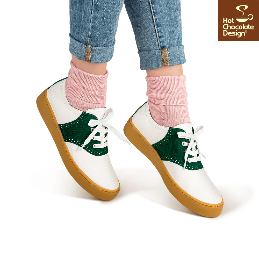 Hot Chocolate Design - Saddle Sneakers Green - Image 5