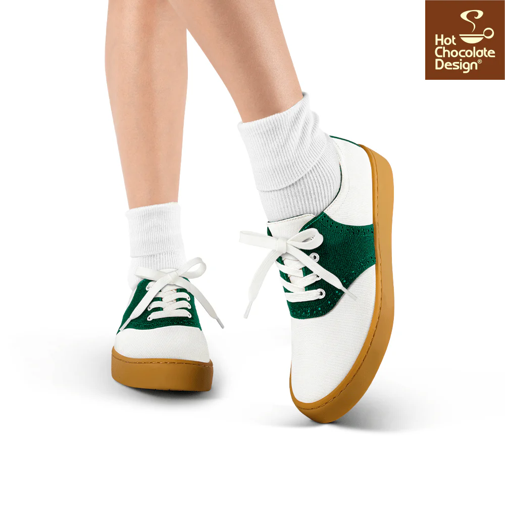 Hot Chocolate Design - Saddle Sneakers Green - Image 6