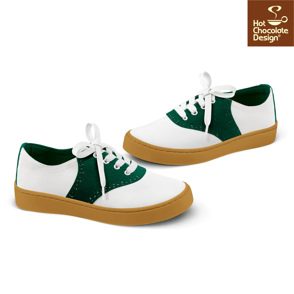 Hot Chocolate Design - Saddle Sneakers Green - Image 7