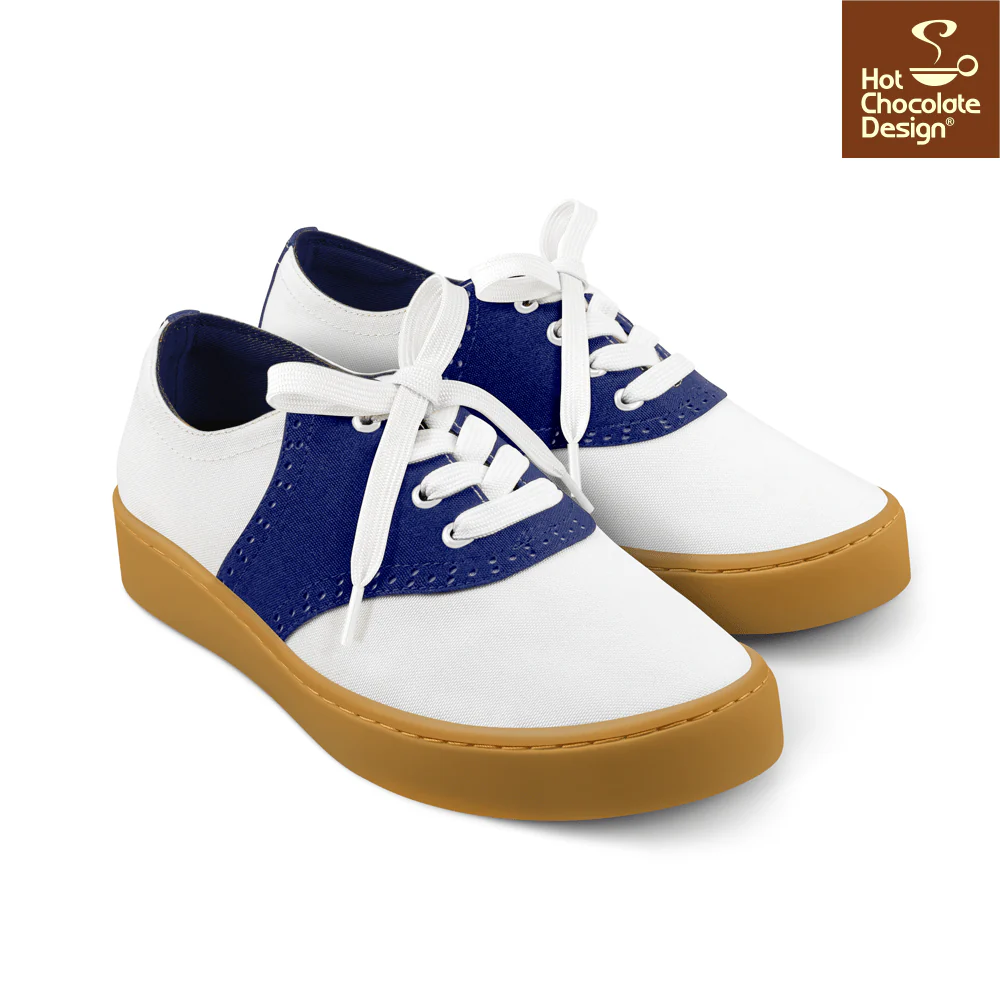 Hot Chocolate Design - Saddle Sneakers Blue