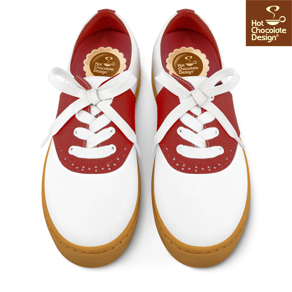 Hot Chocolate Design - Saddle Sneakers Red - Image 3