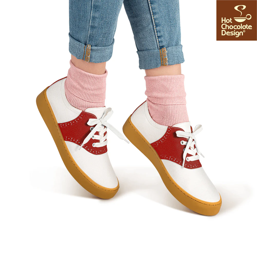 Hot Chocolate Design - Saddle Sneakers Red - Image 4