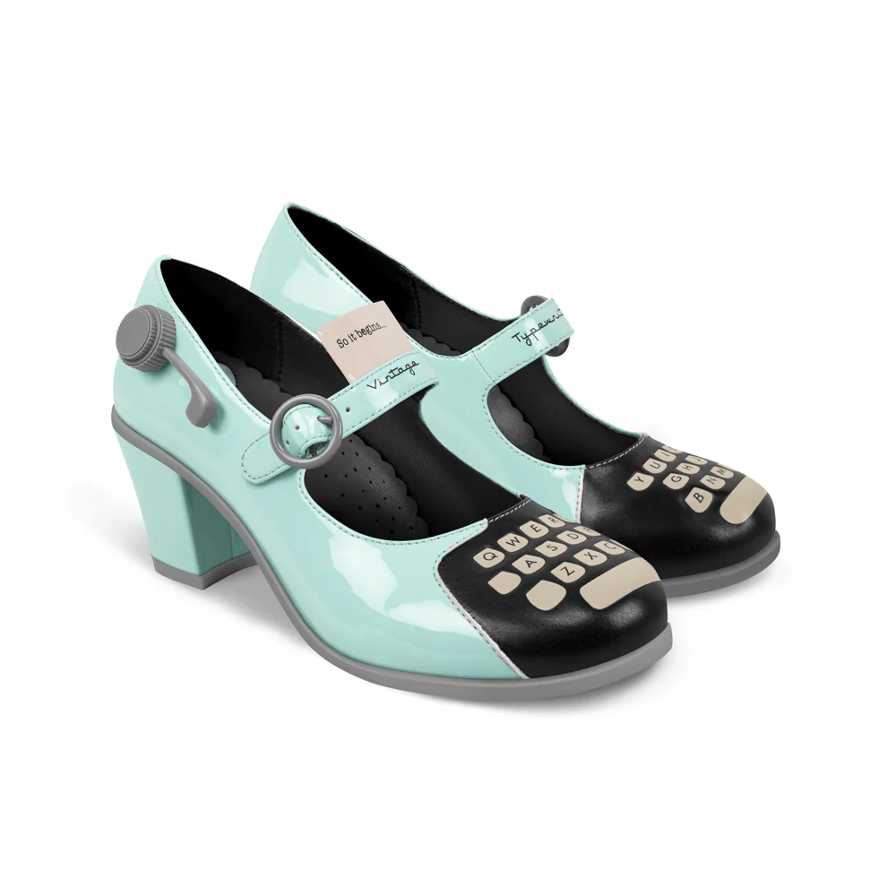 Hot Chocolate Design Typewriter Mid Heel