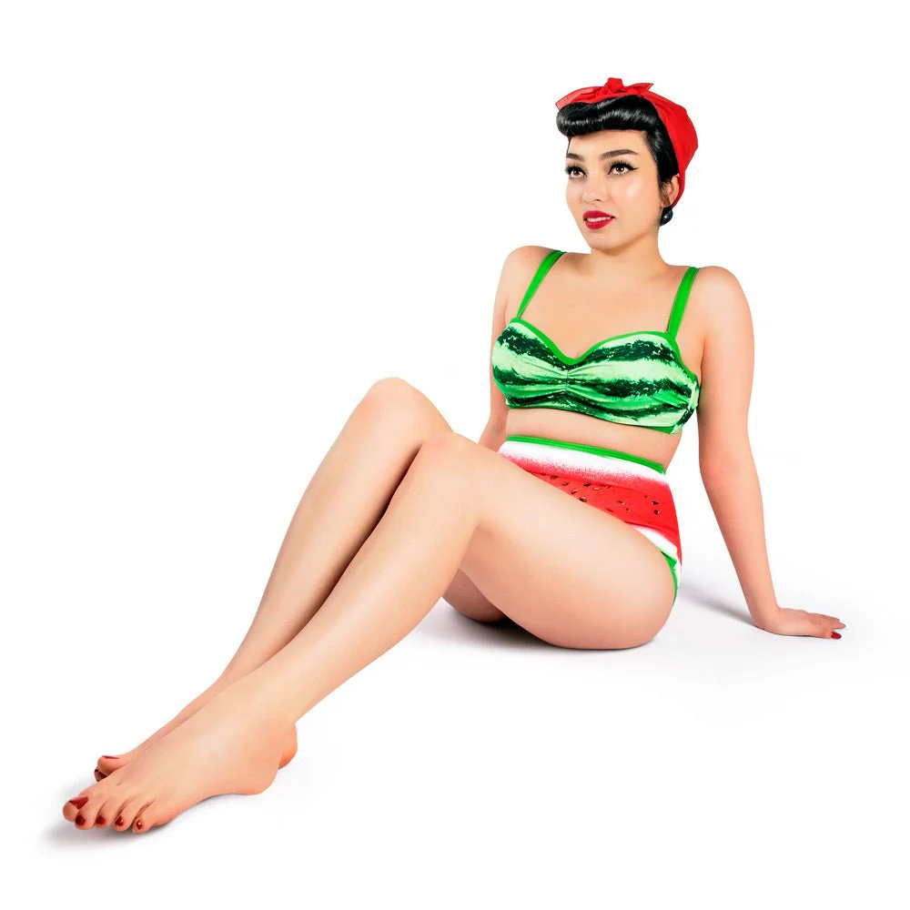 Clearance Hot Chocolate Design - Watermelon 50s Bikini BOTTOM ONLY - Image 3