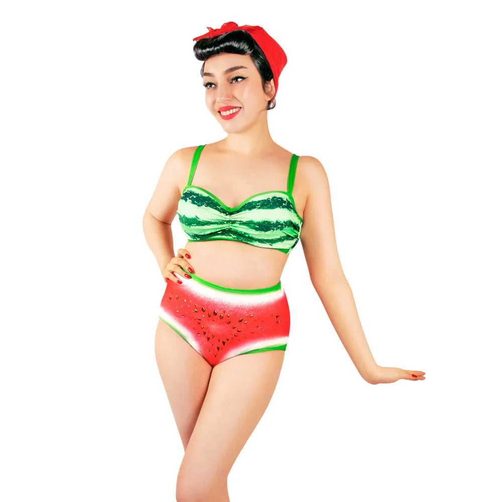 Clearance Hot Chocolate Design - Watermelon 50s Bikini BOTTOM ONLY - Image 4