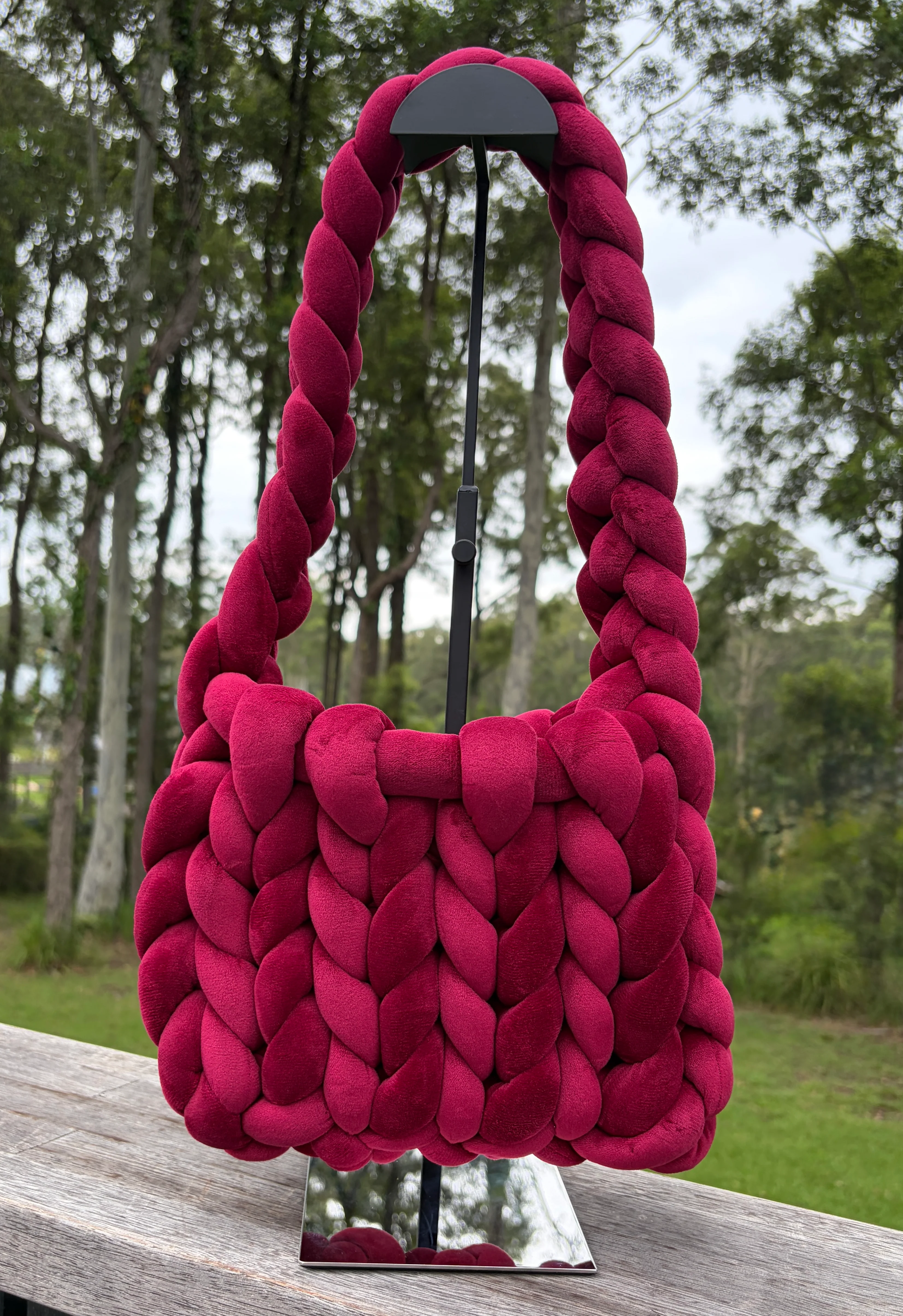 Knit Happens Velvet Bucket Bag (11 Colours!) - Image 7