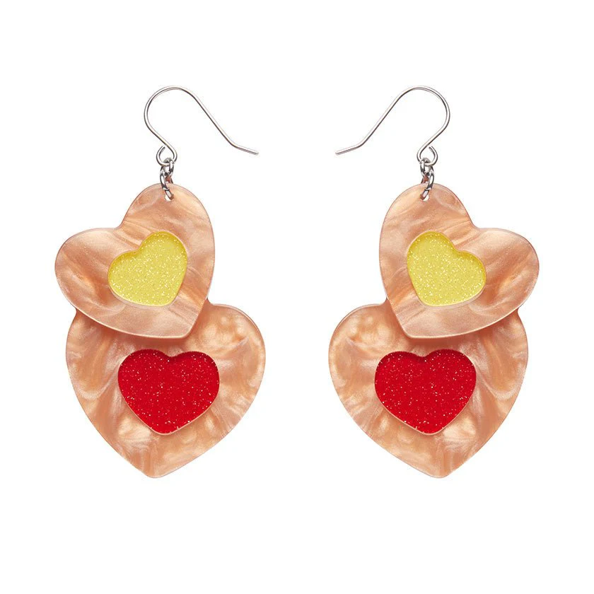 Erstwilder x Katherine Sabbath Lolly Heart Cookies Drop Earrings