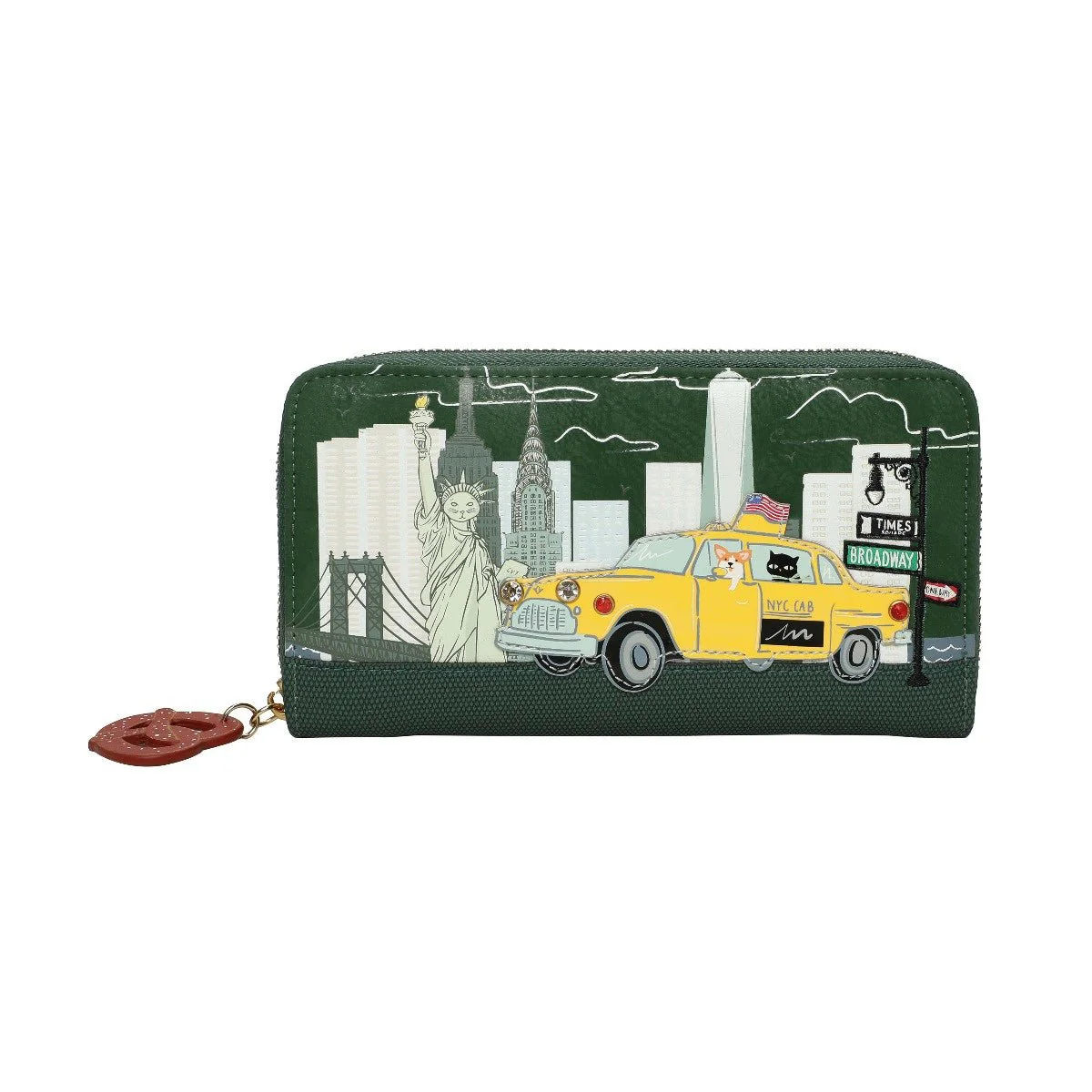 New York City Cats & Corgis Large Ziparound Wallet - Image 4