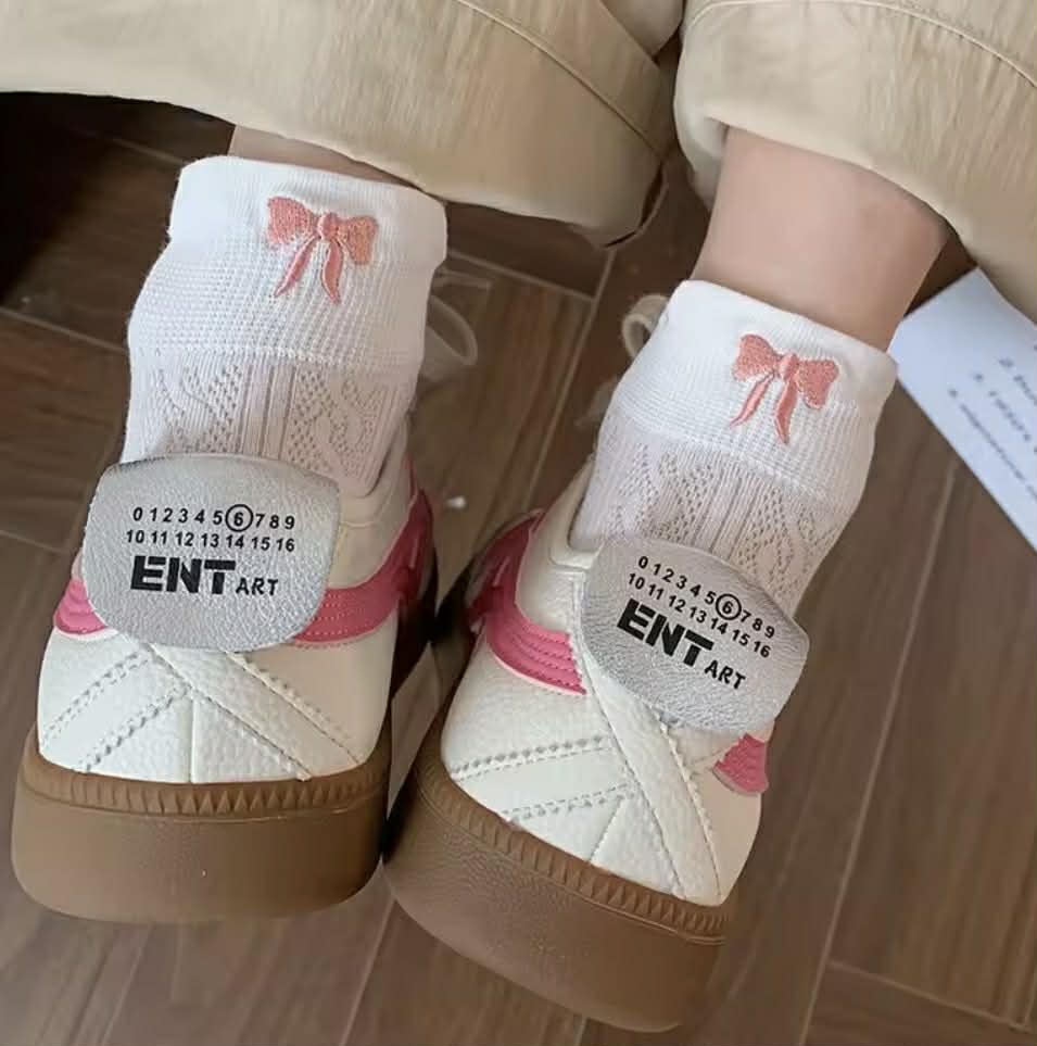 Pointelle Bows Ankle Socks (3 Colours!) - Image 2