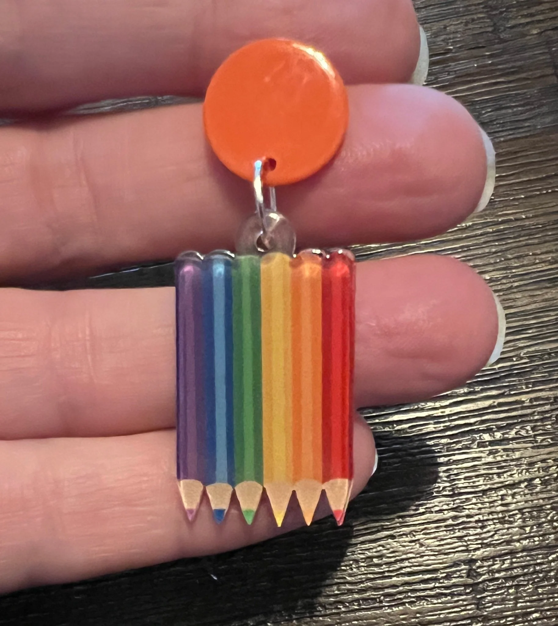 Popping Candy Dangle Earrings - Colourama Orange - Image 2