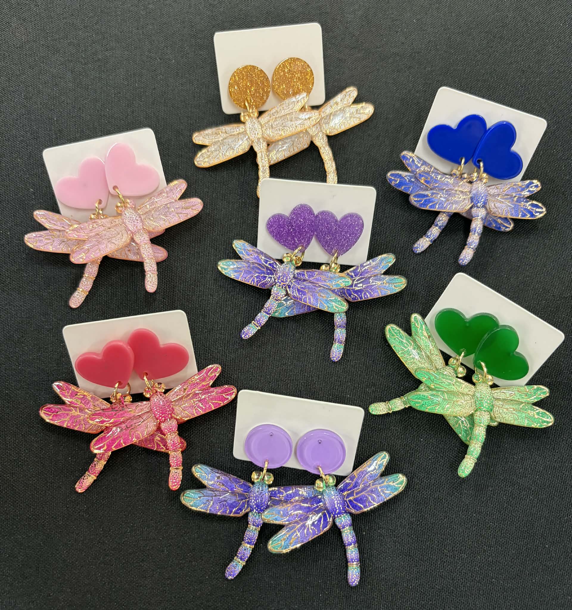 Popping Candy Dangle Earrings - Dragonfly (7 colours!) - Image 2