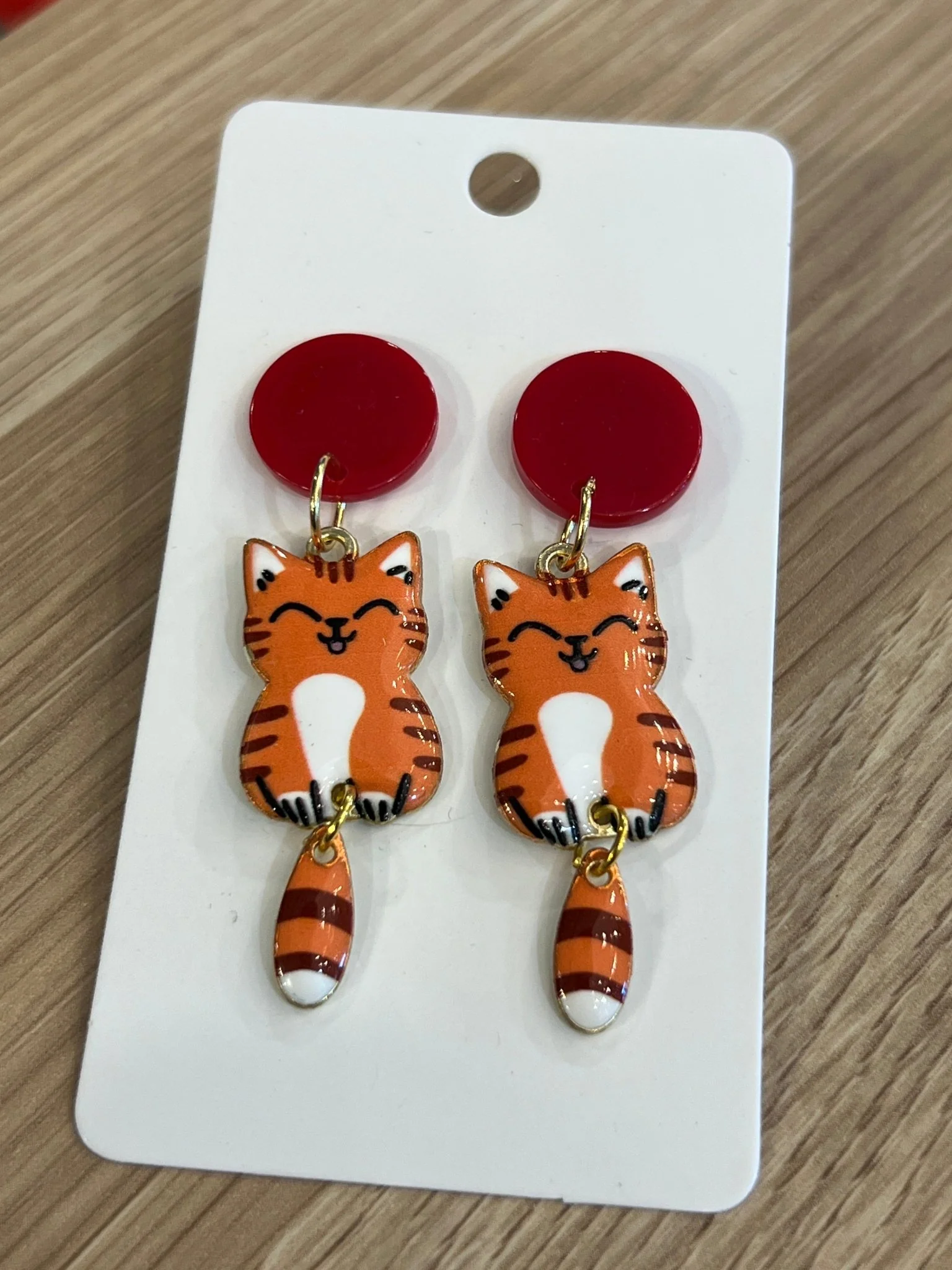 Popping Candy Dangle Earrings - Ginger Golden Tail - Image 2