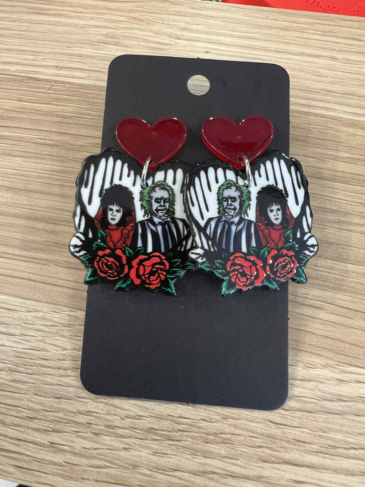 Popping Candy Dangle Earrings - Iconic Pairs Series - Lydia & Beetlejuice