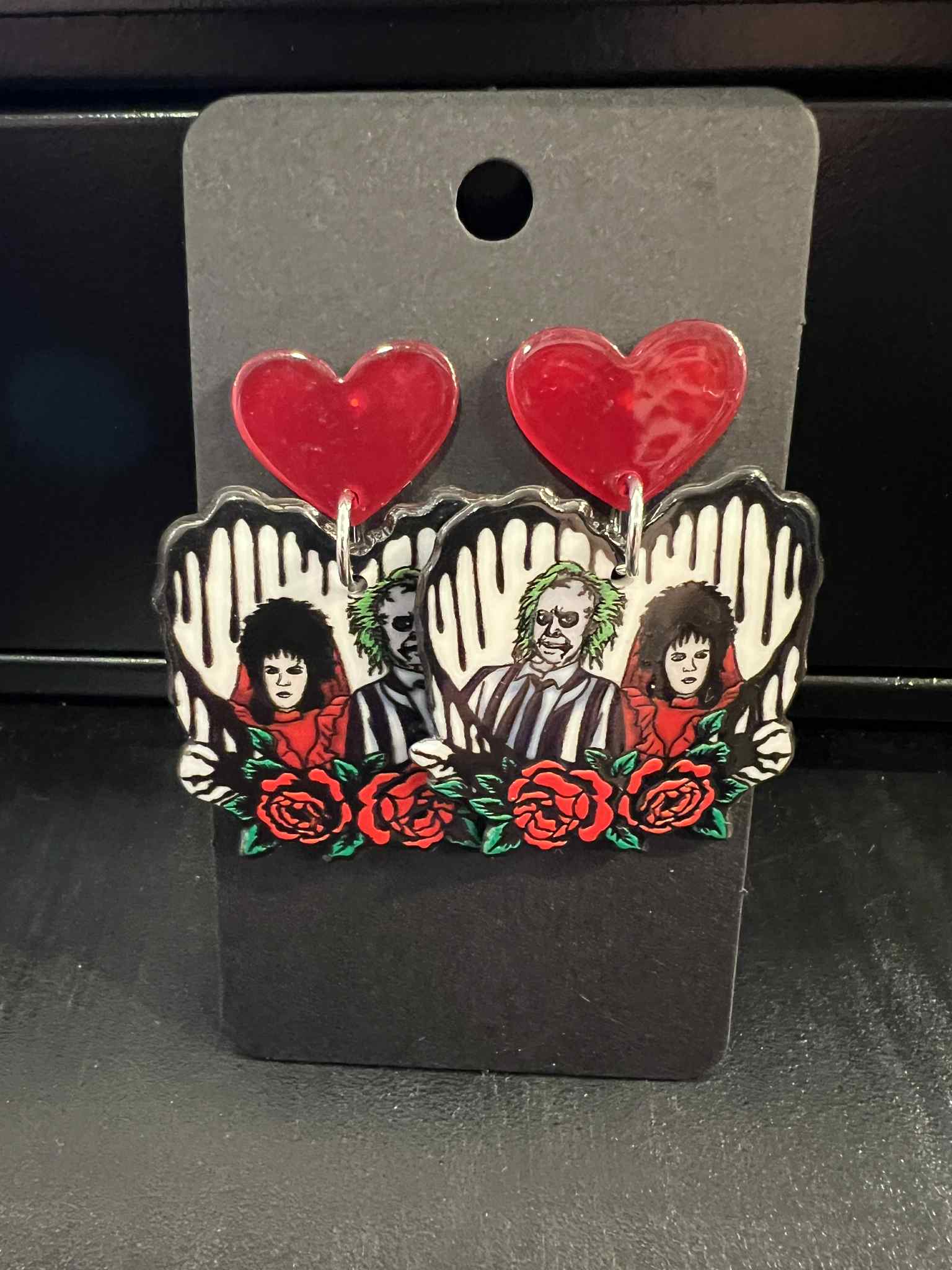 Popping Candy Dangle Earrings - Iconic Pairs Series - Lydia & Beetlejuice - Image 2