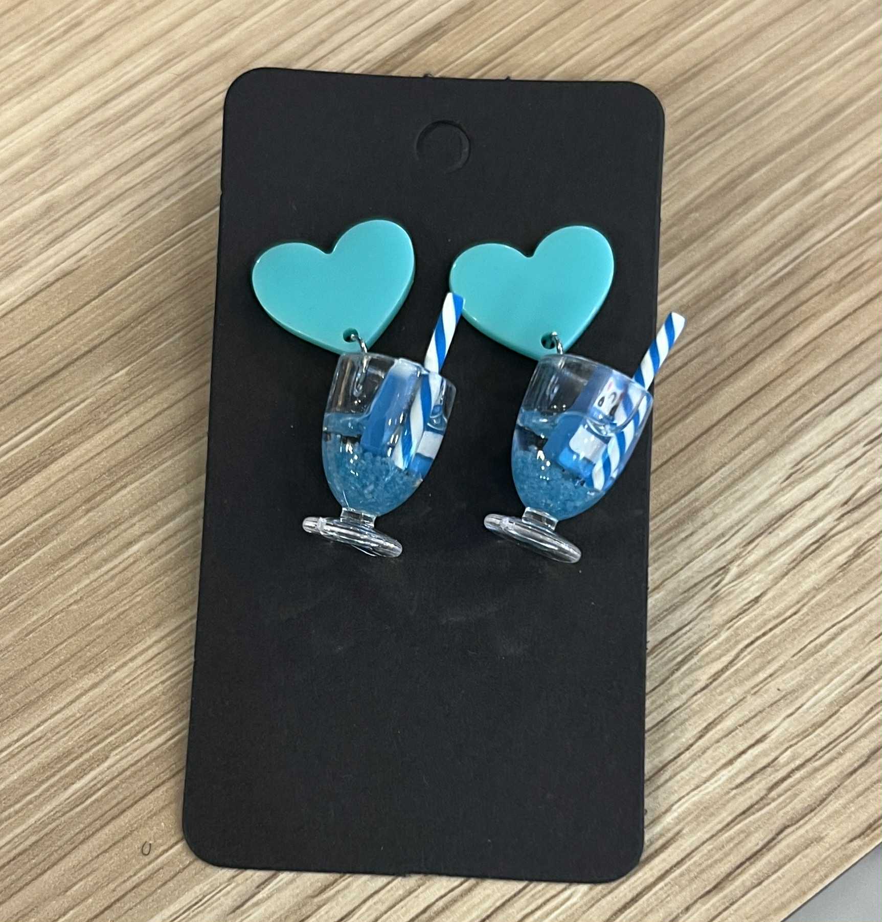 Popping Candy Dangle Earrings - Magic Mocktail Blue Lagoon