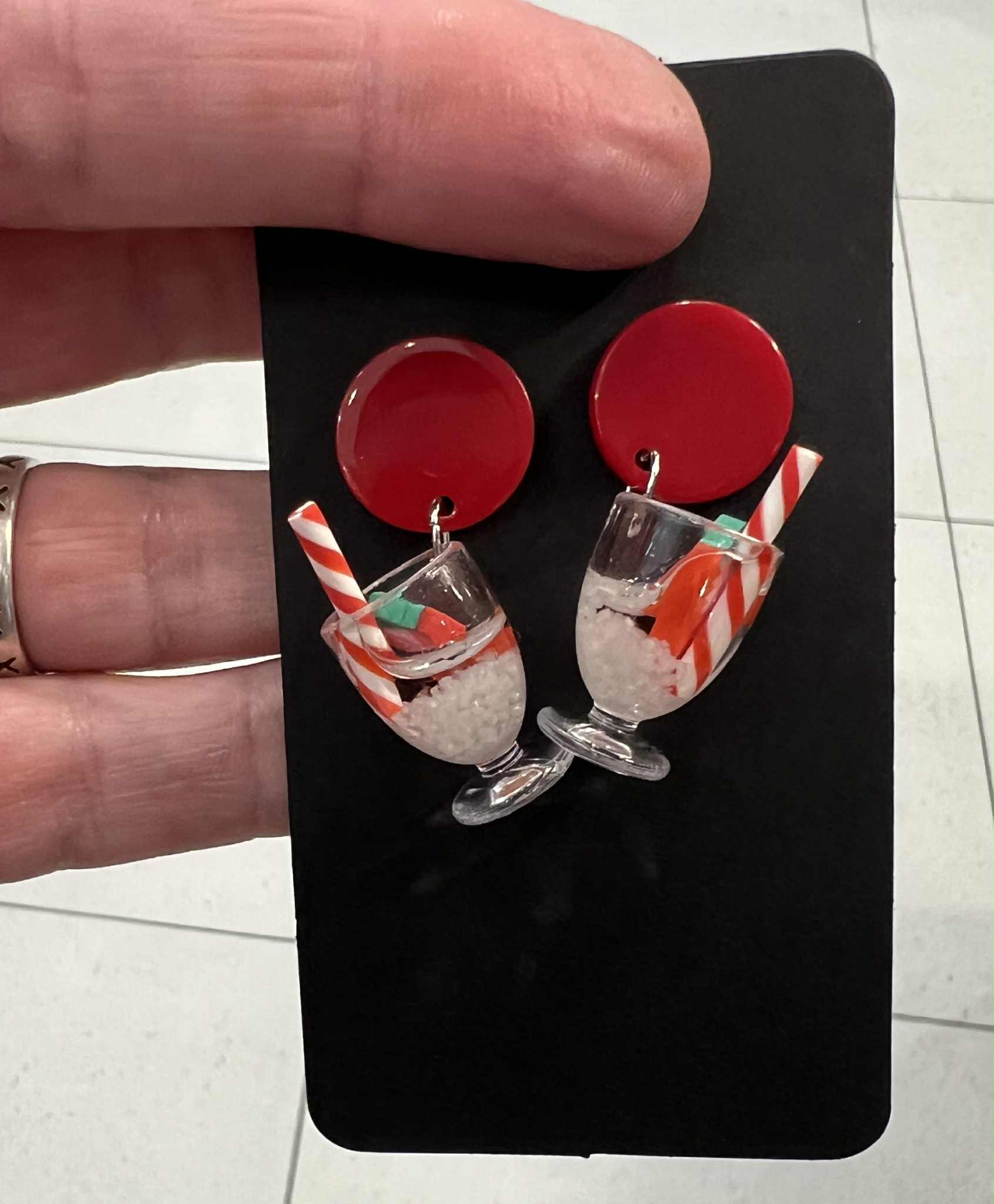 Popping Candy Dangle Earrings - Magic Mocktail Christmas Crush - Image 3