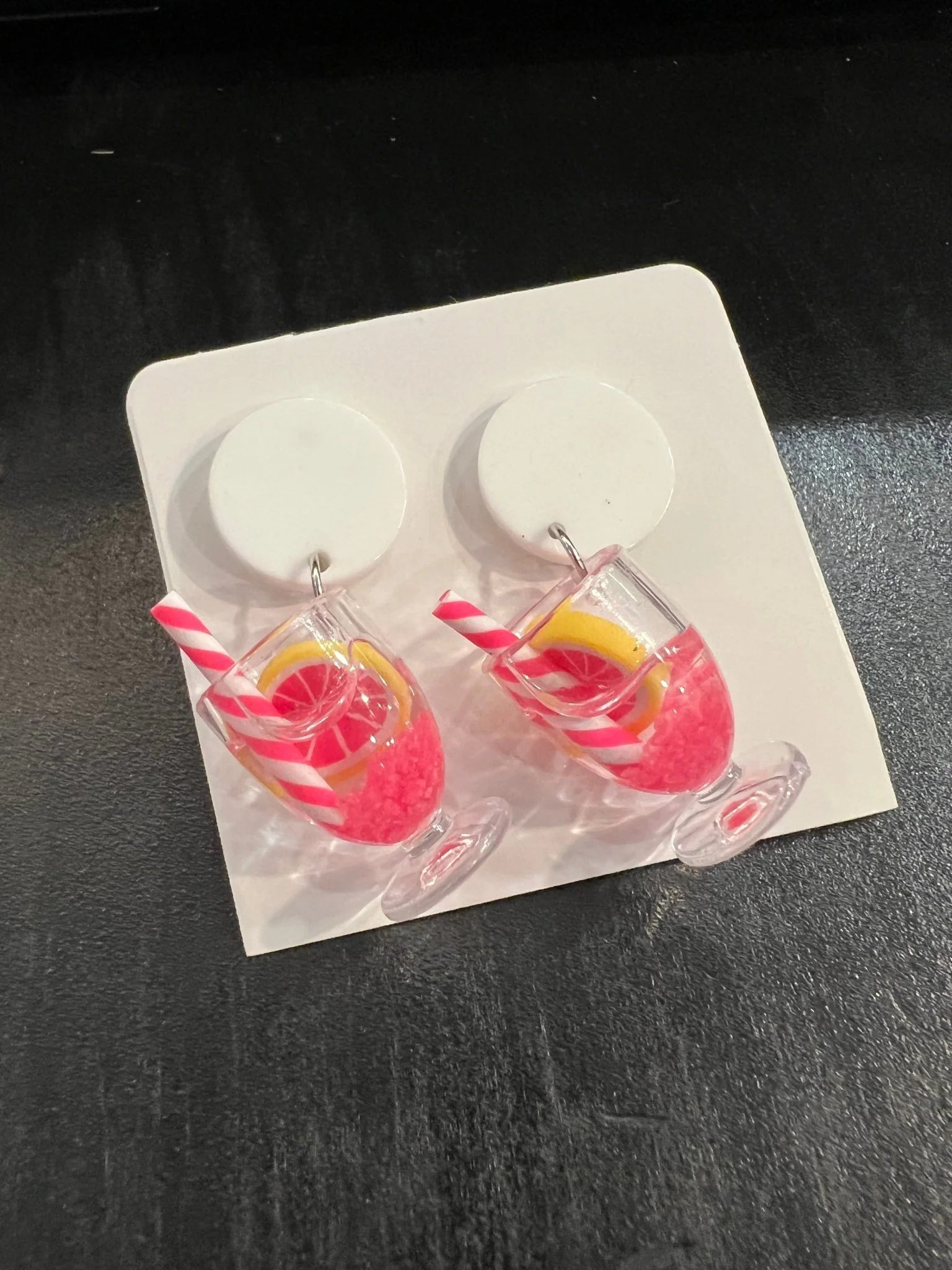 Popping Candy Dangle Earrings - Magic Mocktail Pink Lemonade