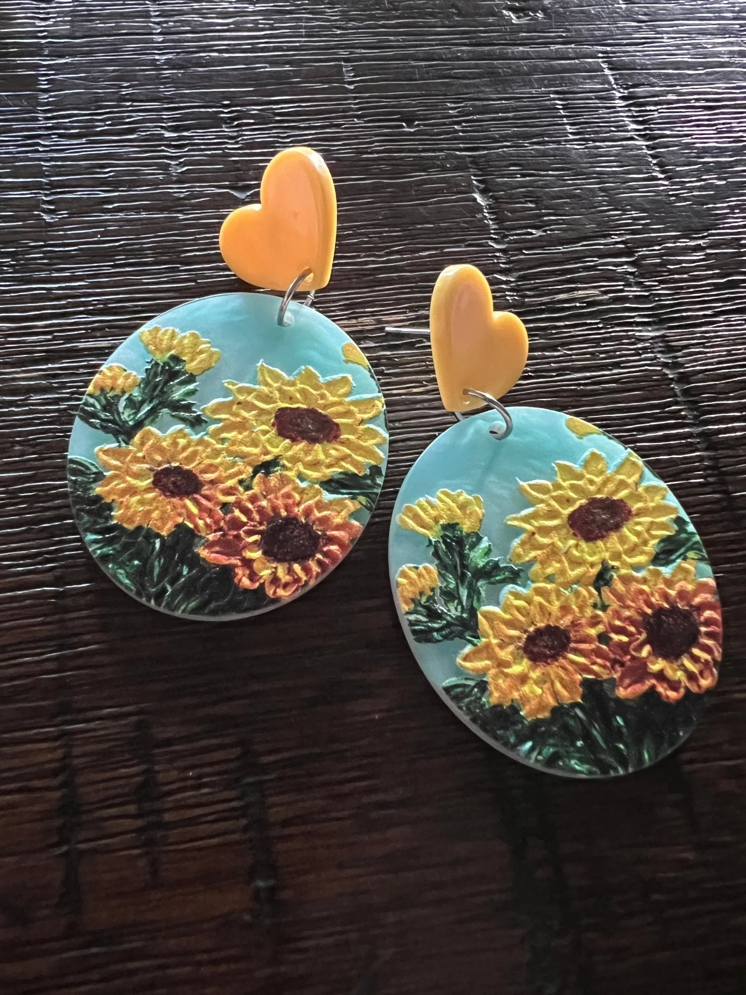 Popping Candy Dangle Earrings - Sunflower Sky