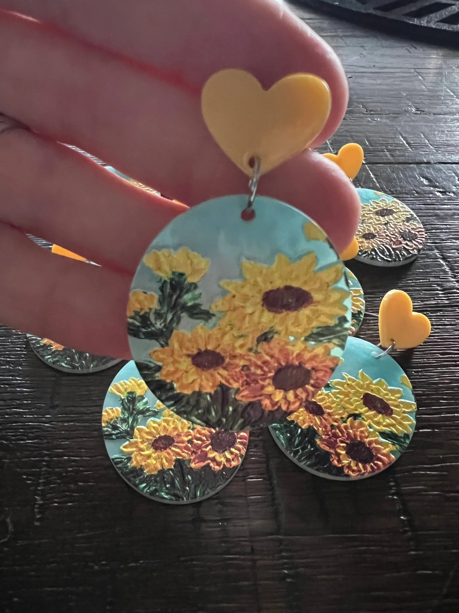 Popping Candy Dangle Earrings - Sunflower Sky - Image 2