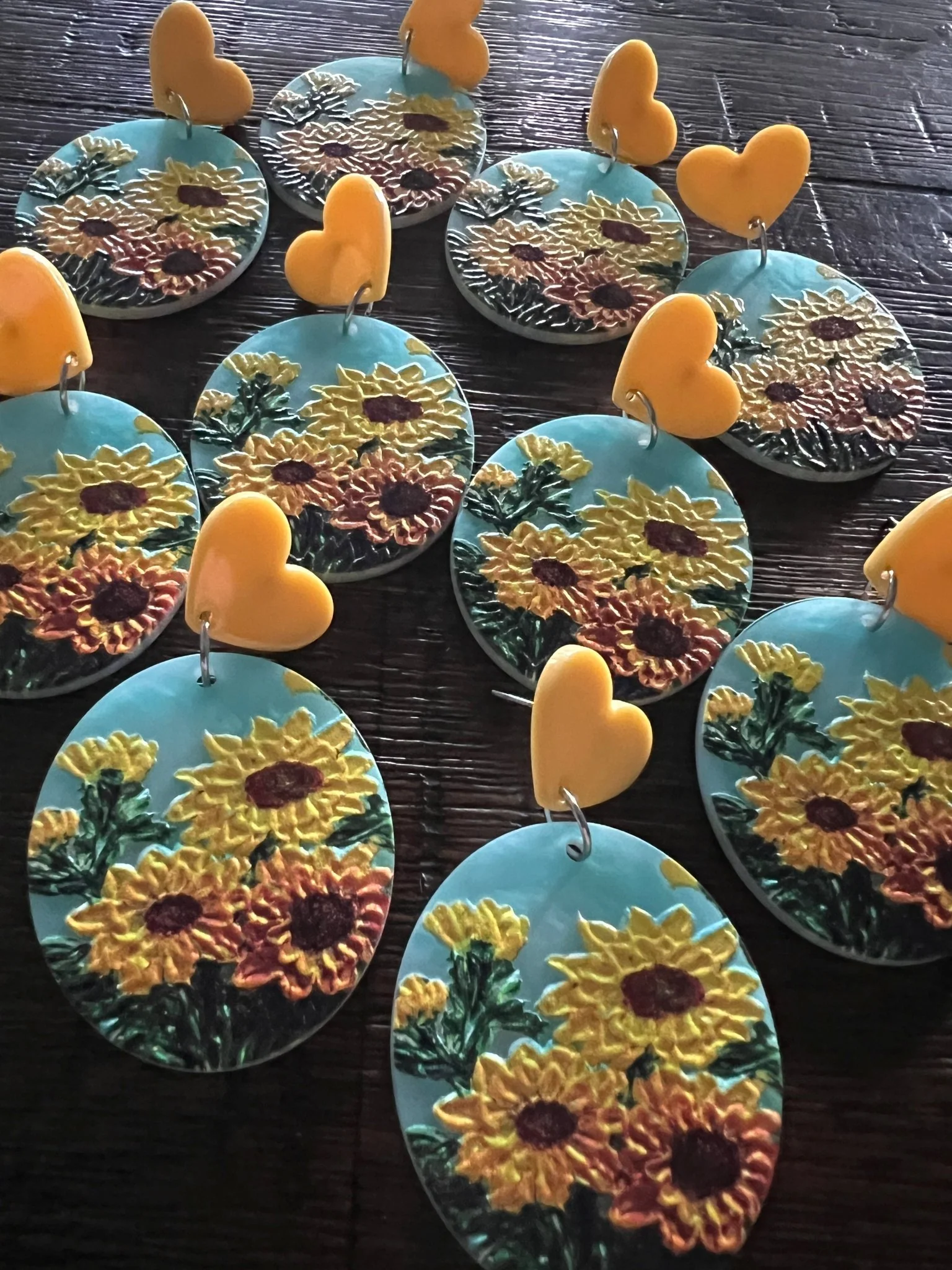 Popping Candy Dangle Earrings - Sunflower Sky - Image 3