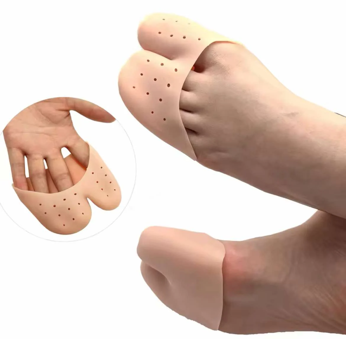 Soft Silicone Toe Covers/Metatarsal Sleeves - Single Pair - Image 4