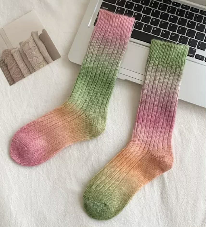 Super Soft Ombre Crew Socks (4 Colours!) - Image 2