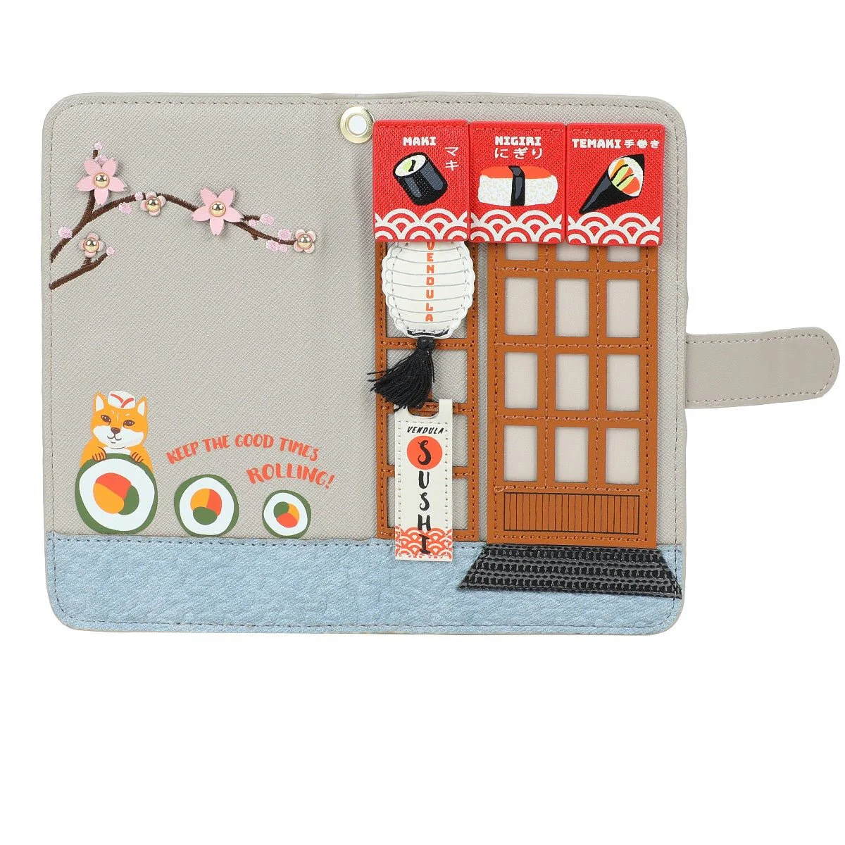 Vendula Sushi - Grey Edition Universal Flip Phone Case - Image 3